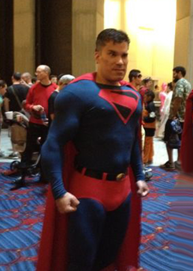 Navy And Red Superman Catsuit Halloween